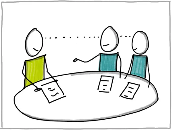 ein Meeting im Büro